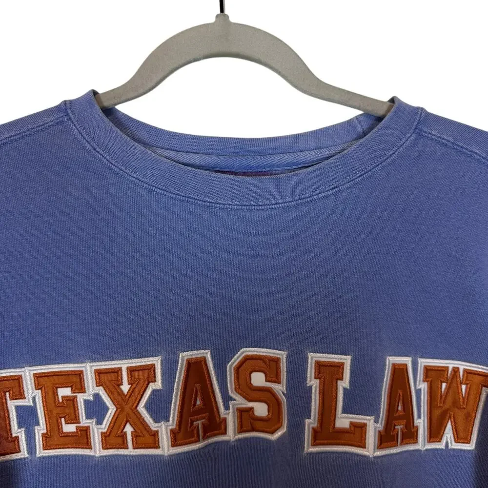 Comfort Colors Texas Longhorns Football Team Sweatshirt Women Medium Blue Cotton
